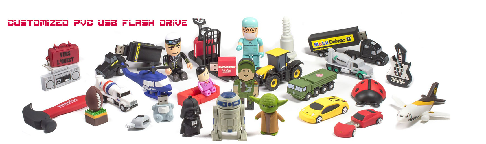 Customized PVC soft rubber USB flash drive, put your brand elements