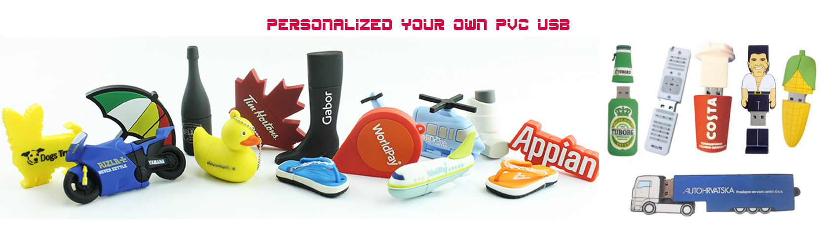 Custom PVC USB drives and custom-made USB