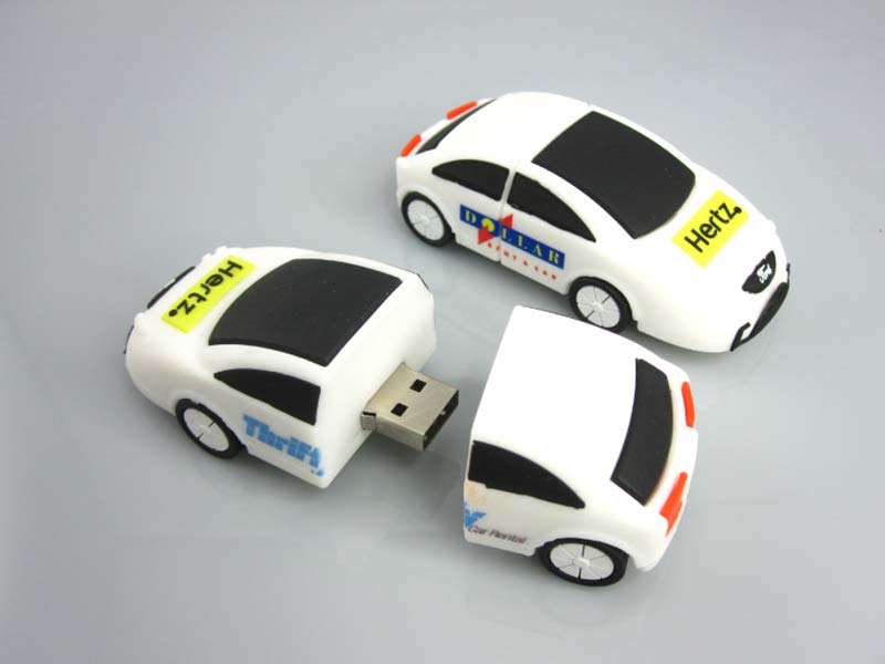 customized car shape pvc usb flash drive promotion gift
