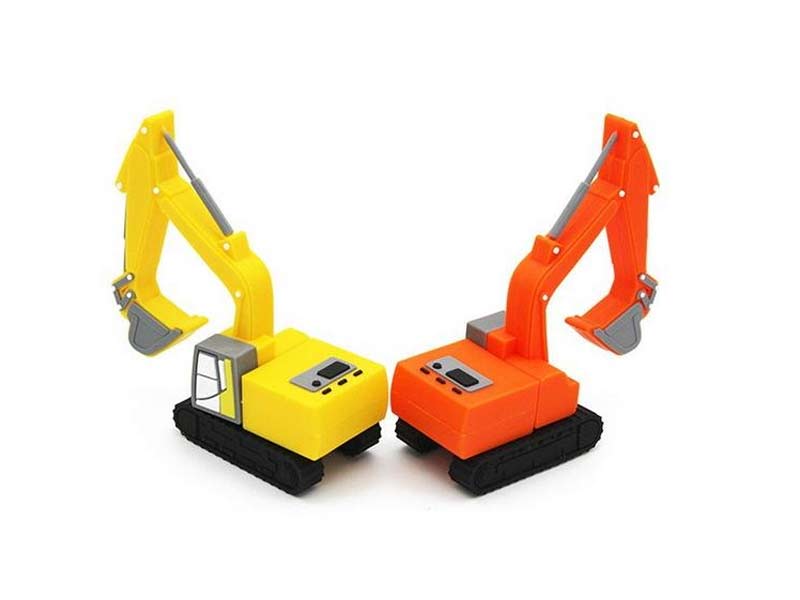 New USB Flash Drive 16GB Excavator PVC U Disk custom your logo