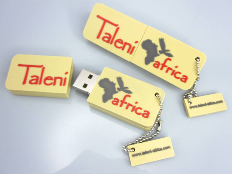 Custom shaped USB drives can be made to mimic virtually any product. Can be made with PVC