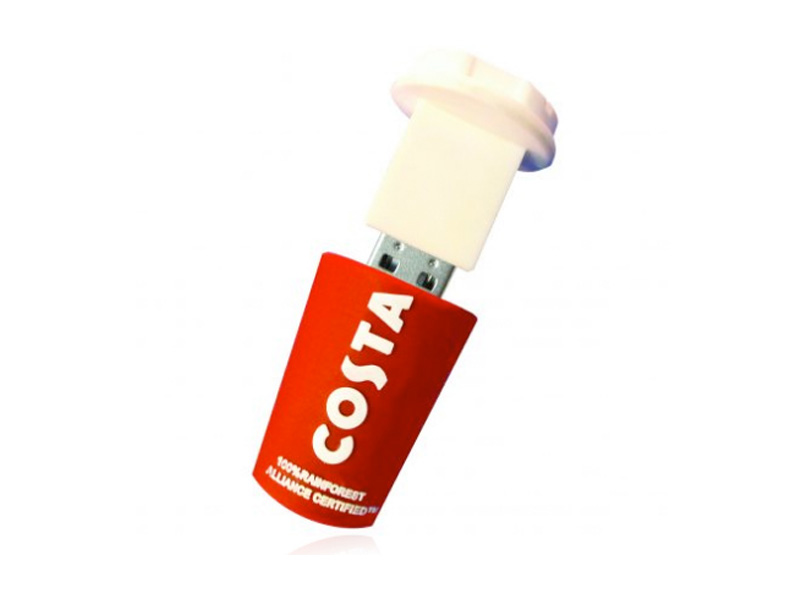 your own shape customized cup pvc usb flash drive