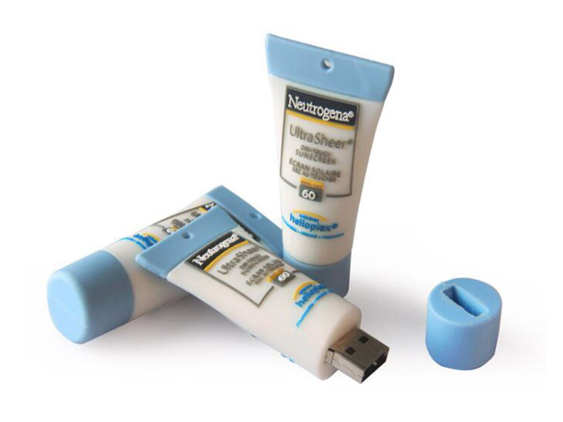 cosmetics industry bottle custom pvc usb flash drive promotion products