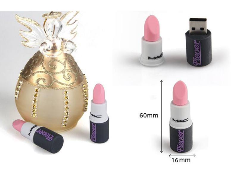 promotional lipstick usb flash disk memory card usb pvc cover gift usb 2gb 4gb
