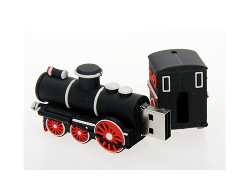 Custom PVC Train Shape USB Flash Drive for Business 