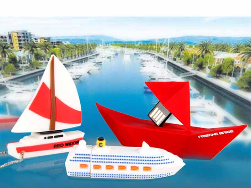 custom logo Sailor Boat Shape Novelty USB Memory Stick Flash Drive Gift Present