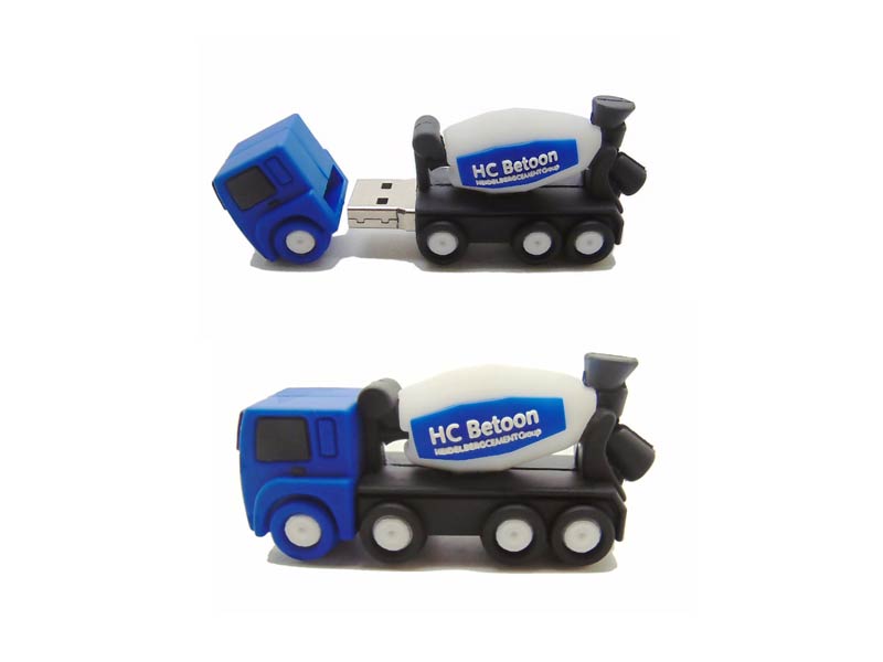 customized pvc Heidelberg Concrete Mixer Truck USB Flash Drive corporate gift