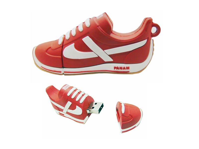 Customized Running Shoes pvc USB Flash Drive promotion Gift