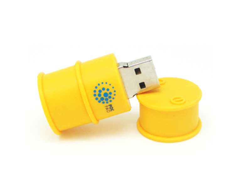 customized pvc Oil Drum Shape USB Flash Drive with logo promotion gift