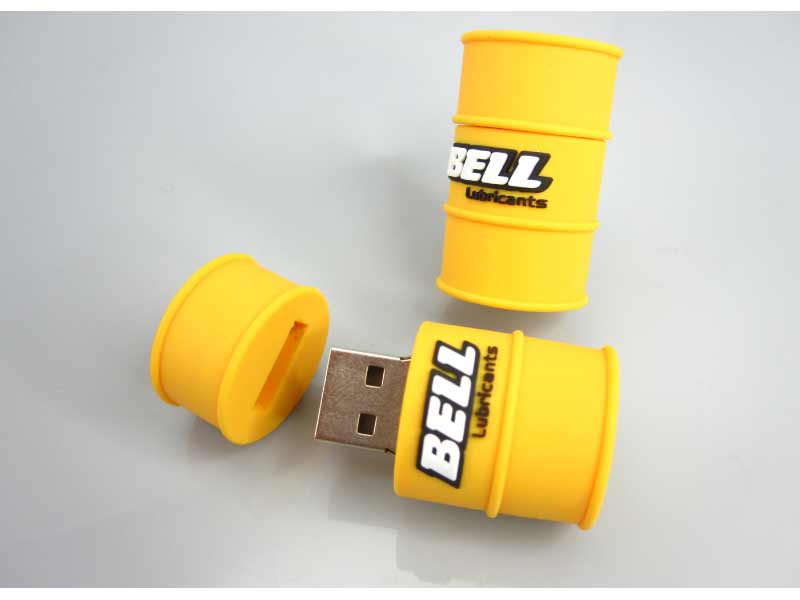 custom pvc USB Barrel style BELL Design gift memory stick coporate 