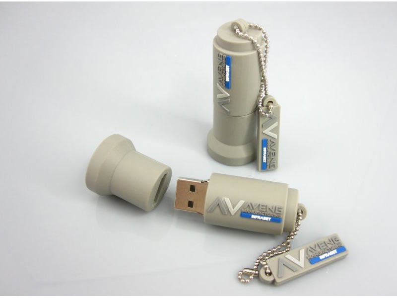 custom pvc usb flash drive Construction-style Avenge Pipe promotion gift