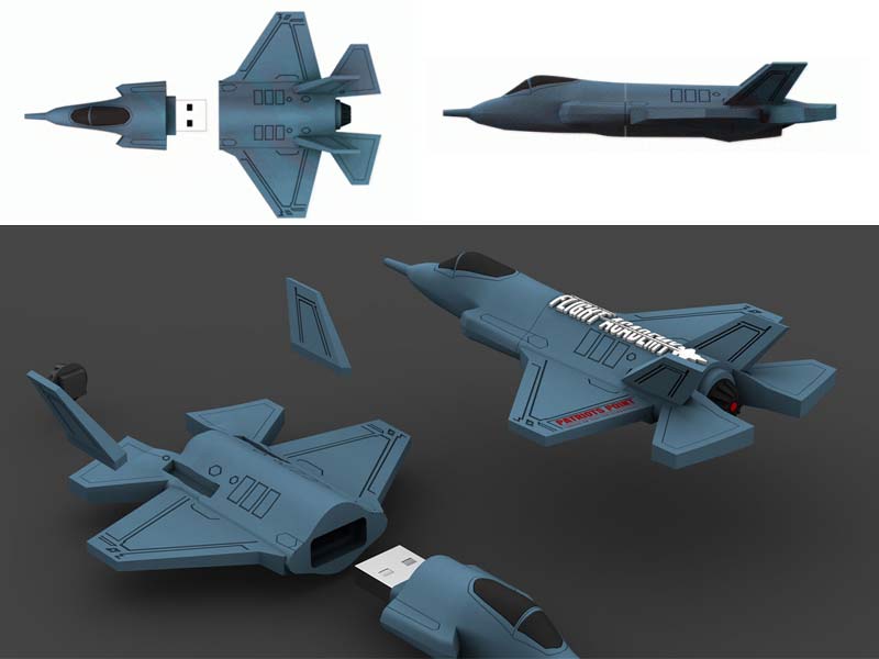 custom pvc f35 fighter usb flash drive promotion gift 8GB memory stick