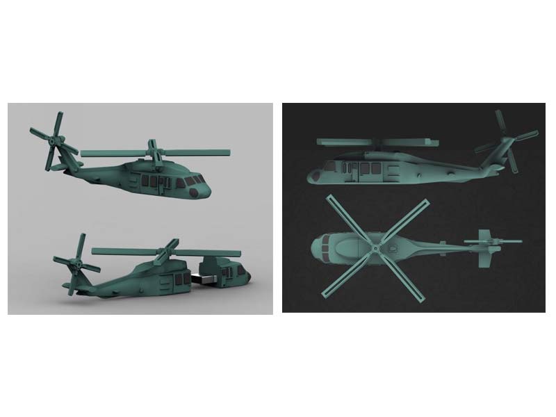 custom pvc helicopter usb flash drive promotion gift 8GB 16GB factory