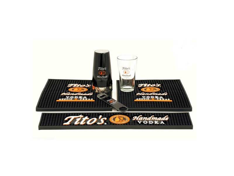 PVC Spill Bar Mat Promotional Square Branded Custom Rubber Beer bar Floor Mat Rubber Drink Bar Mats