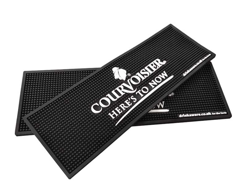 Factory Price Custom Logo & Color Wine Glass PVC Drying Mat With Logo Printing Bar Rail Runner Mat