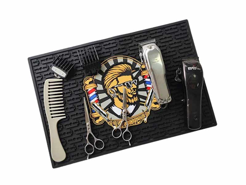 Anti-skid Hair Cutting Tool Storage Mat for barber shop can be with your logo
