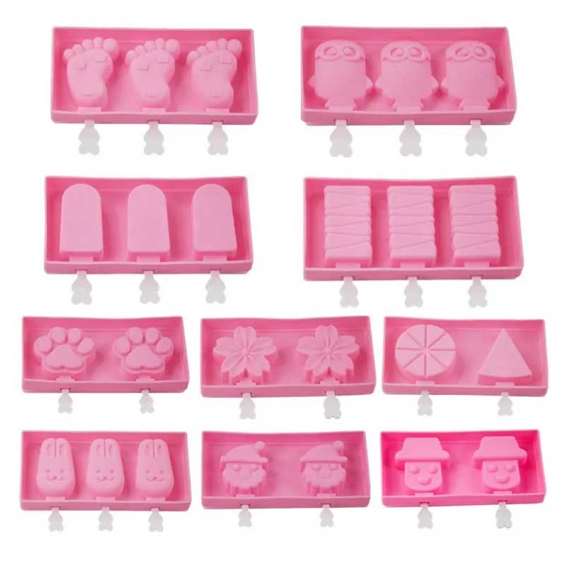 Frozen Ice-cream Juice Popsicle Maker Ice Lolly Pop Mould Food Grade Silicone Ice Tray Mold