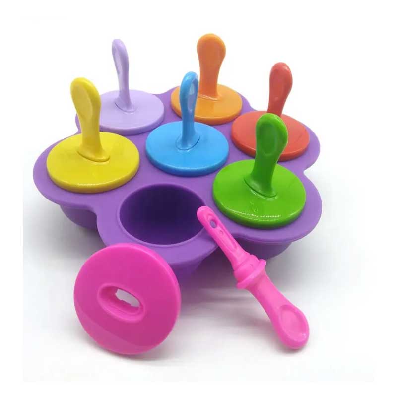 Cross-border Hot Sale Round Silicone Ice Compartment Edible Material Custom Size Silicone Ice Cube Tray