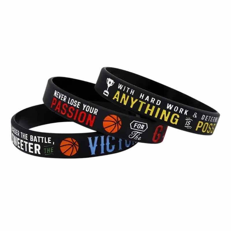 Personalized Gifts Custom Embossed/printing logo Rubber Wristband