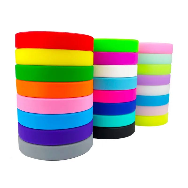 Promotional Gifts Custom Logo Decorative Rubber Band Silicone Bracelets Soft Wristbands